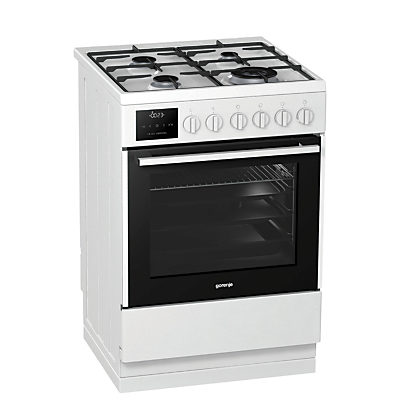 Gorenje K637E14WKE Dual Fuel Cooker with Multifunction Oven, White Gorenje K637E14WKE Dual Fuel Cooker with Multifunction Oven, White